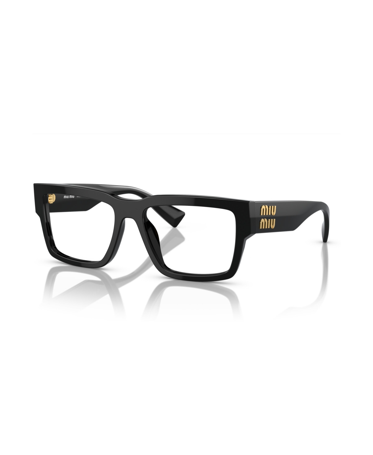 Miu Miu Women's Rectangle Eyeglasses, Mu 02XV - Black | Macy's