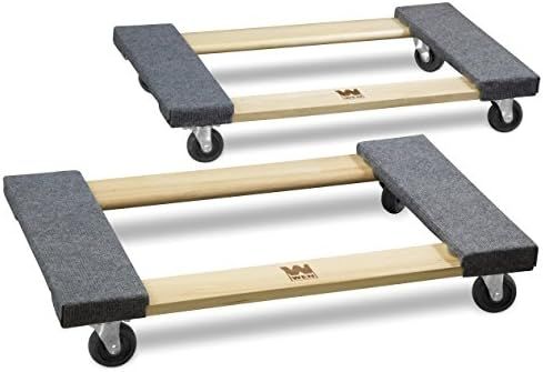 WEN 721830 1000 lbs. Capacity 18 in. x 30 in. Hardwood Movers Dolly (2-Pack) | Amazon (US)