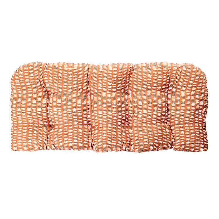 Orange Dotted Outdoor Settee Cushion | Kirkland's Home