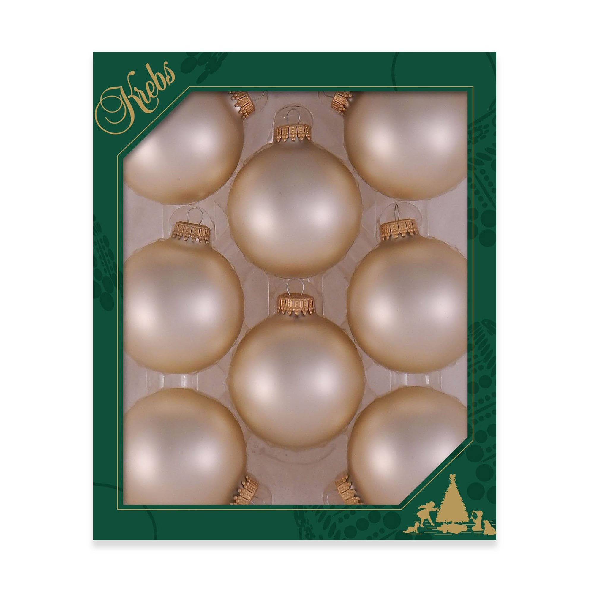 Christmas By Krebs Made in The USA Designer Seamless Glass Christmas Ball Ornaments, 2 5/8" (67mm... | Amazon (US)
