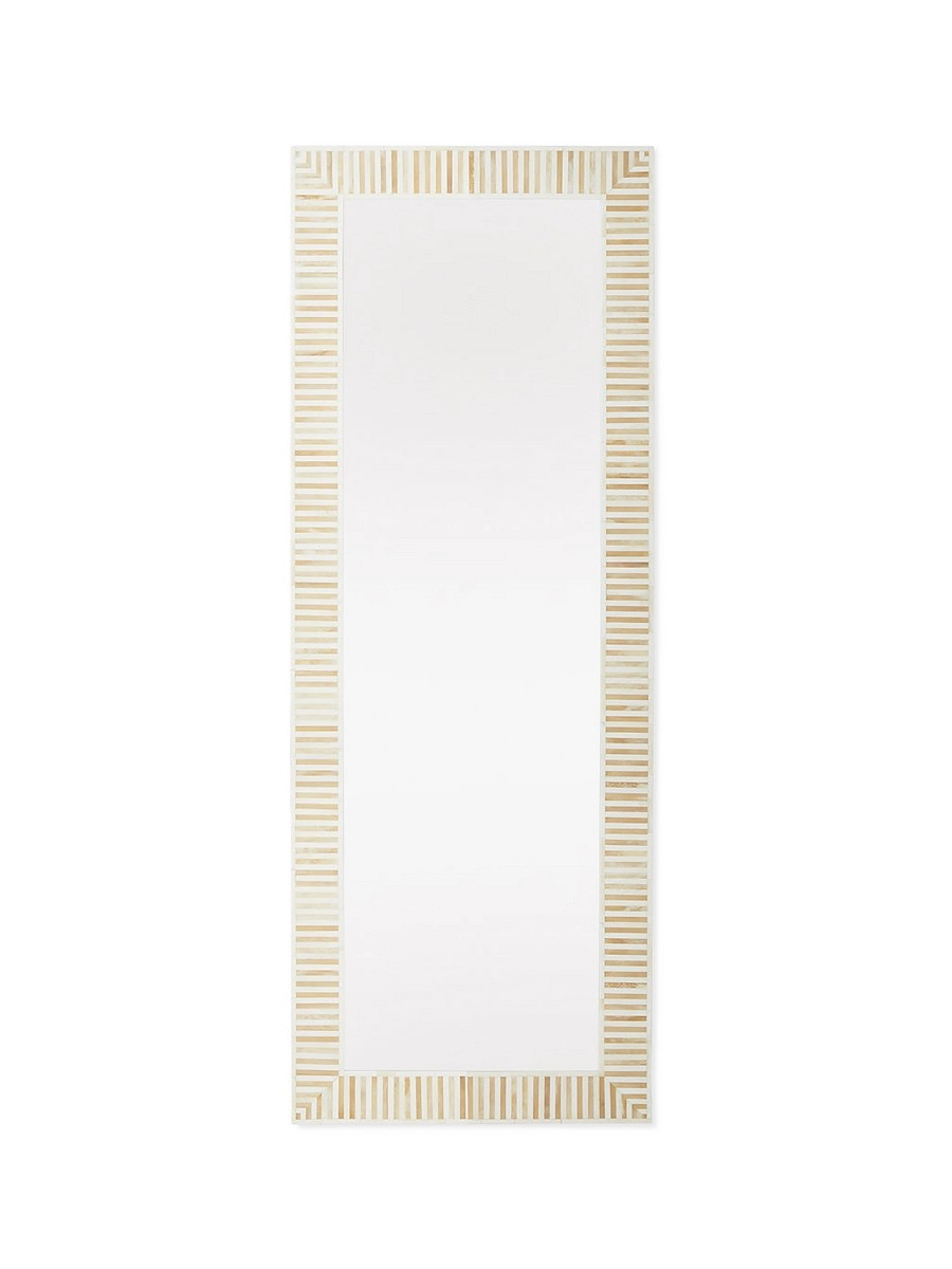 Bar Harbor Bone Inlay Floor Mirror | Serena and Lily
