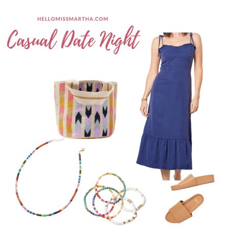 Another casual date night option for you with a little more color!  This dress is adorable and easy jewels keep it simple! 
#datenight #ootd #evereve #summerdresses

#LTKSeasonal #LTKstyletip #LTKfamily