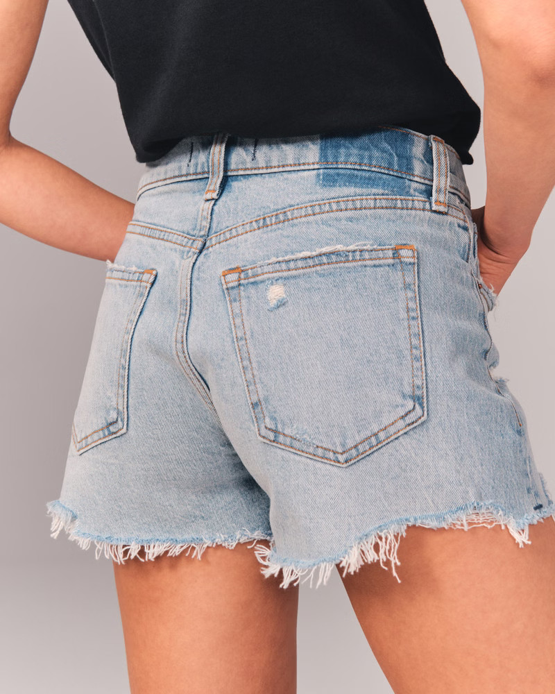 Mid Rise Mom Shorts | Abercrombie & Fitch (US)