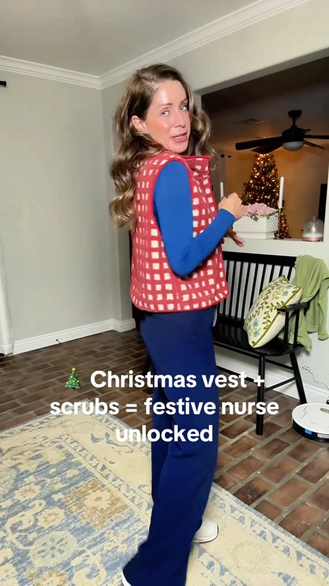 🎄 Christmas vest + scrubs = festive nurse unlocked

#LTKHoliday #LTKWorkwear
