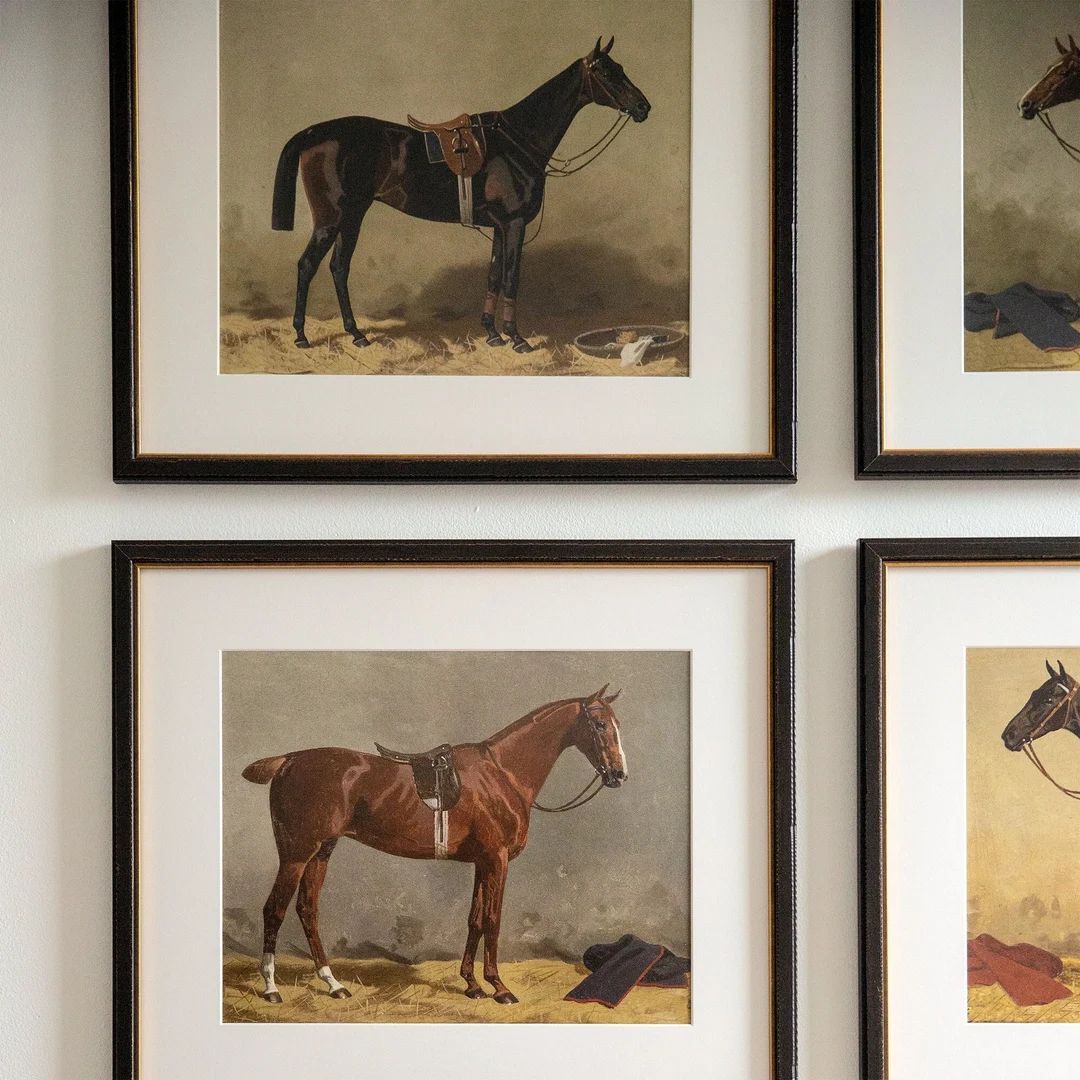 Set of 4 Vintage Horse Prints Equestrian Style Gift for - Etsy | Etsy (US)