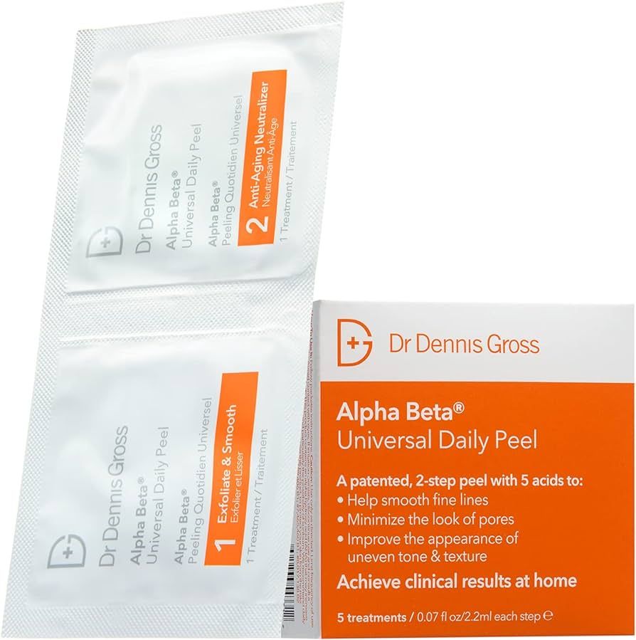 Dr. Dennis Gross Alpha Beta Universal Daily Peel: for Uneven Tone or Texture and Fine Lines or En... | Amazon (US)
