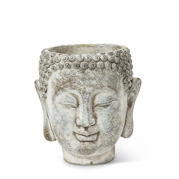 Abbott Collection 27-DHARMA/350 SM Small Buddha Head Planter, Grey | Amazon (US)