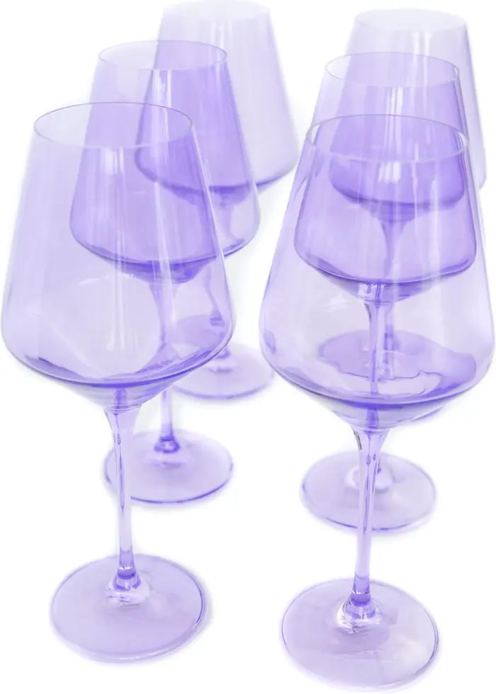 Estelle Colored Glass Set of 6 Stem Wineglasses | Nordstrom | Nordstrom