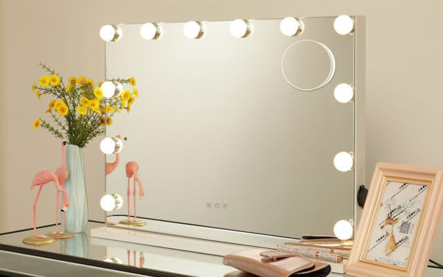 AMST Lighted Makeup Vanity Mirror with Lights, Led Light Up Makeup Mirror with 12pcs Dimmable Bul... | Amazon (US)