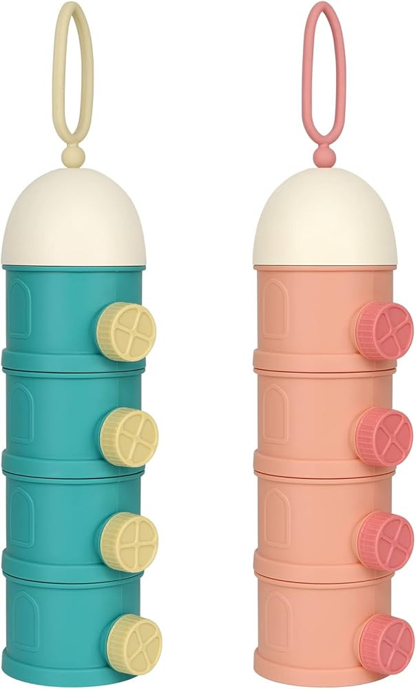 Accmor Formula Dispenser On The Go, 4 Layers Stackable Formula Container to Go, Non-Spill Portabl... | Amazon (US)