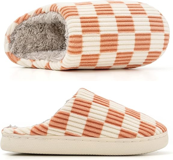 ROPULP House Slippers for Women/Men, Checkered Slippers, Women's Checkerboard Slippers Teen Girls... | Amazon (US)