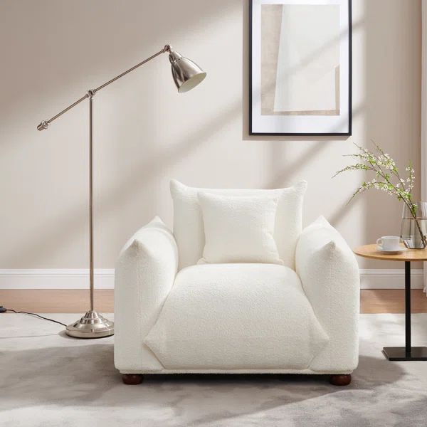 Bryseida 39.8" Wide Wool Upholstered Armchair/Single Sofa | Wayfair North America