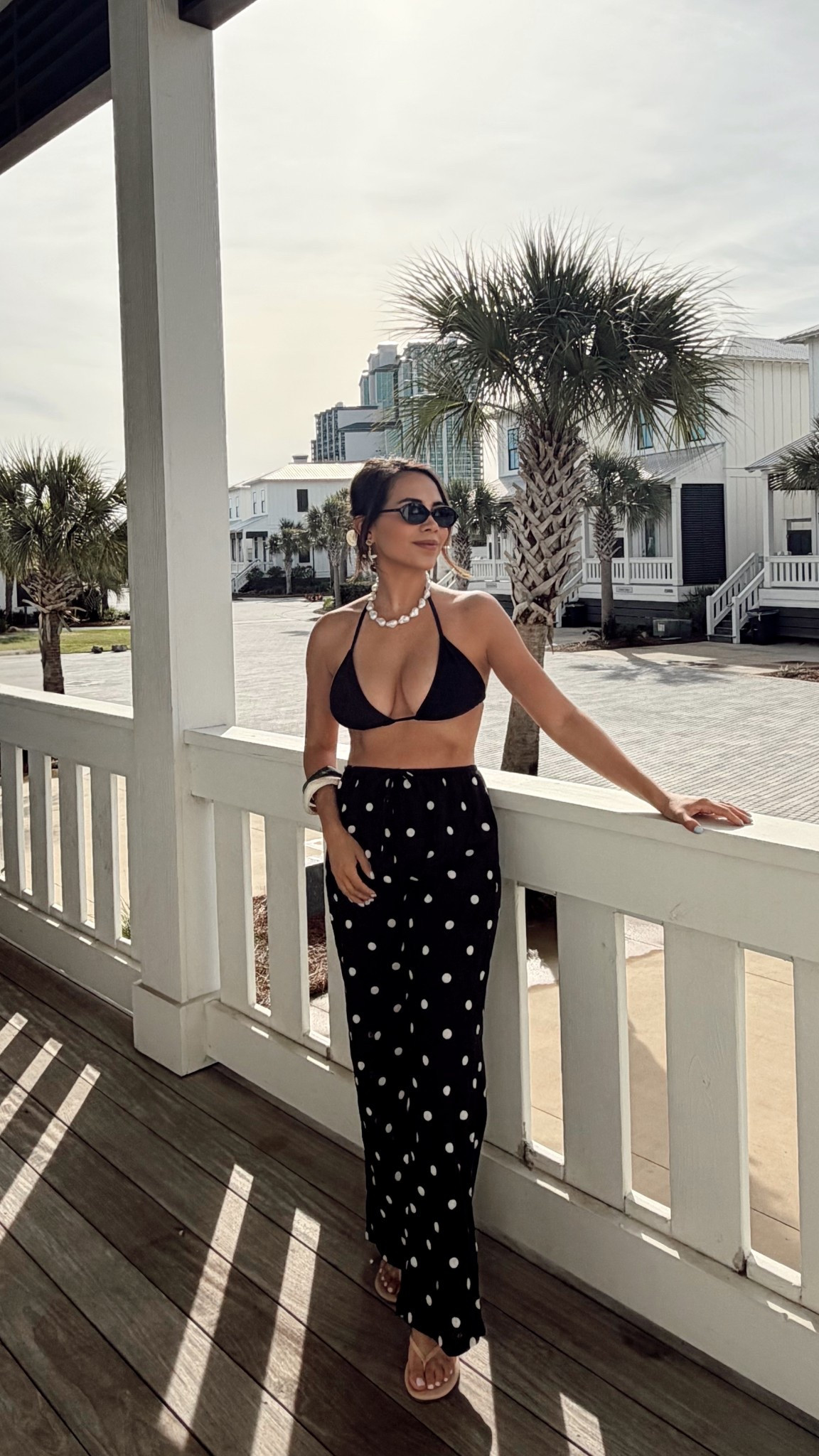 Vacation beach outfit 
Beach accessories 
Swim cover up polka dot pants 
Black bikini 
Amazon finds
Target finds

#LTKSwim #LTKTravel #LTKPetite
