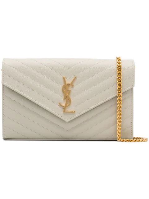 Monogram chevron-quilted chain wallet | Farfetch Global