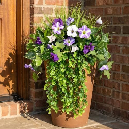 Waipfaru Artificial Plants & Flowers, UV Resistant Fake Plants Artificial Flowers Outdoors, Reali... | Amazon (US)