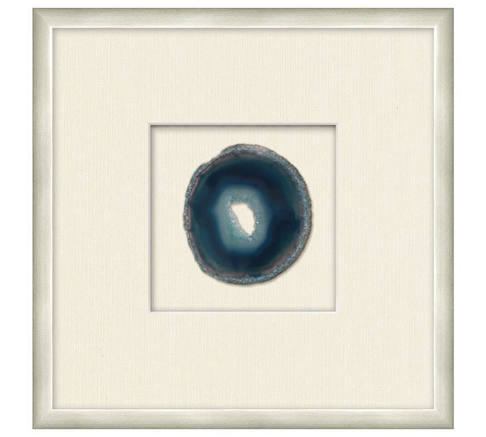 Framed Agate Shadow Box, Teal Blue, 13.5 x 13.5" | Pottery Barn (US)