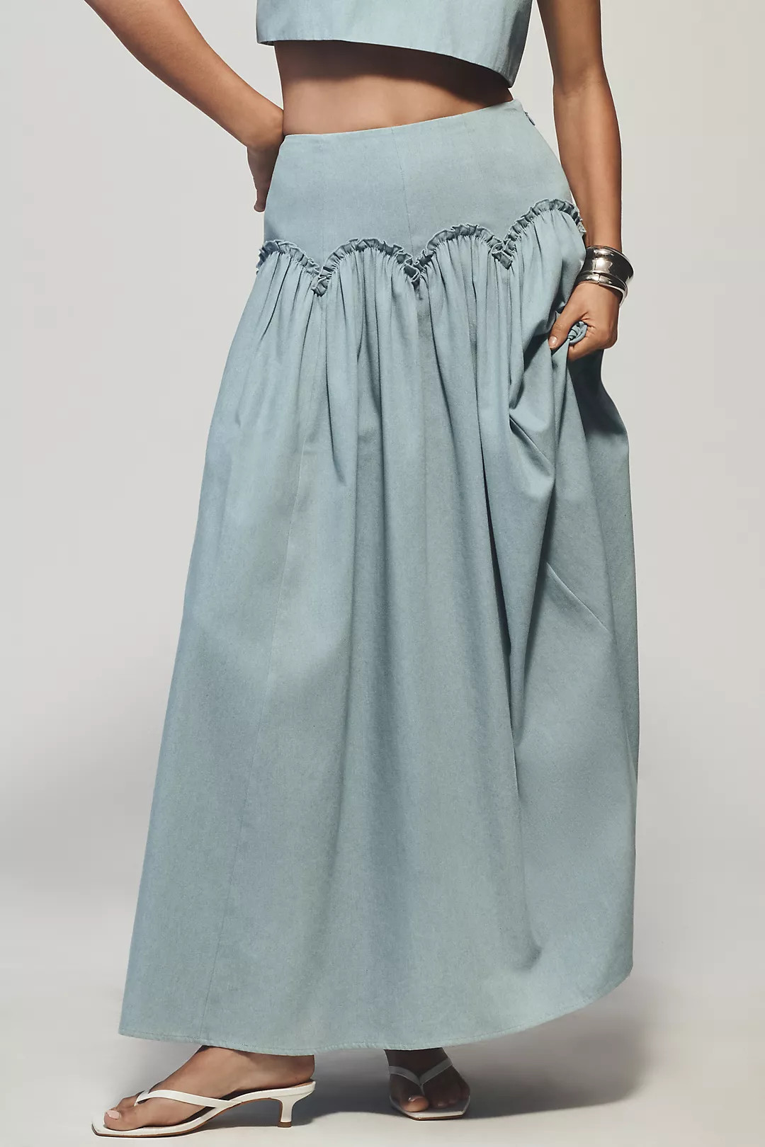 Mare Mare x Anthropologie Basque-Waist Maxi Skirt | Anthropologie (US)