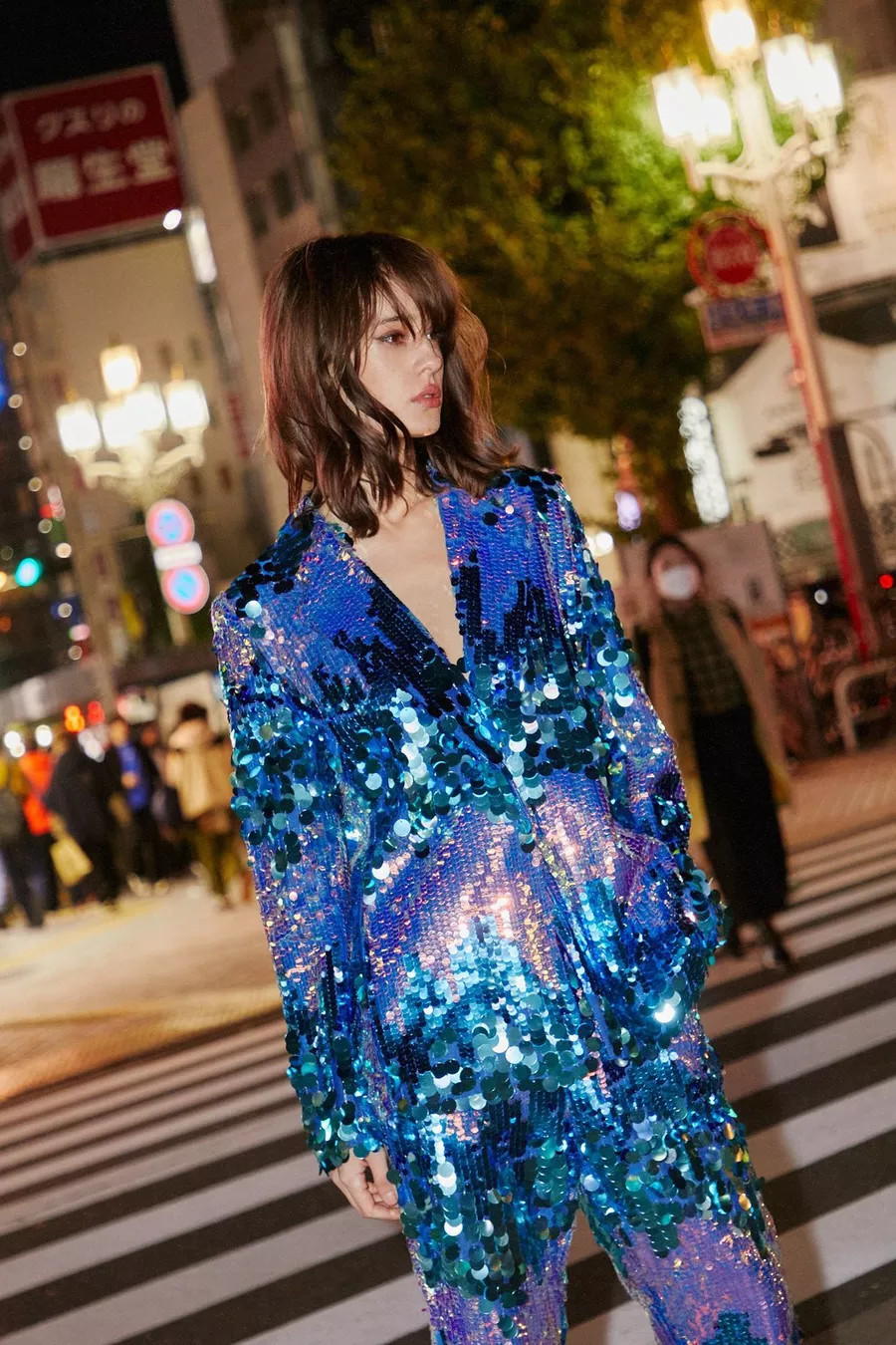 Premium Mixed Sequin Single Breasted Blazer | Nasty Gal (US)