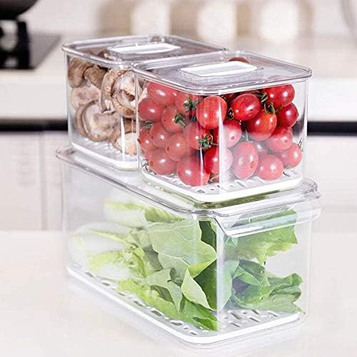 iPEGTOP Produce Saver Containers for Refrigerator, Food Fruit Vegetables storage, 3 Piece Stackab... | Amazon (US)