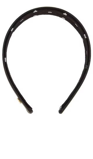 Faux Leather Bessette Headband in Jet | Revolve Clothing (Global)