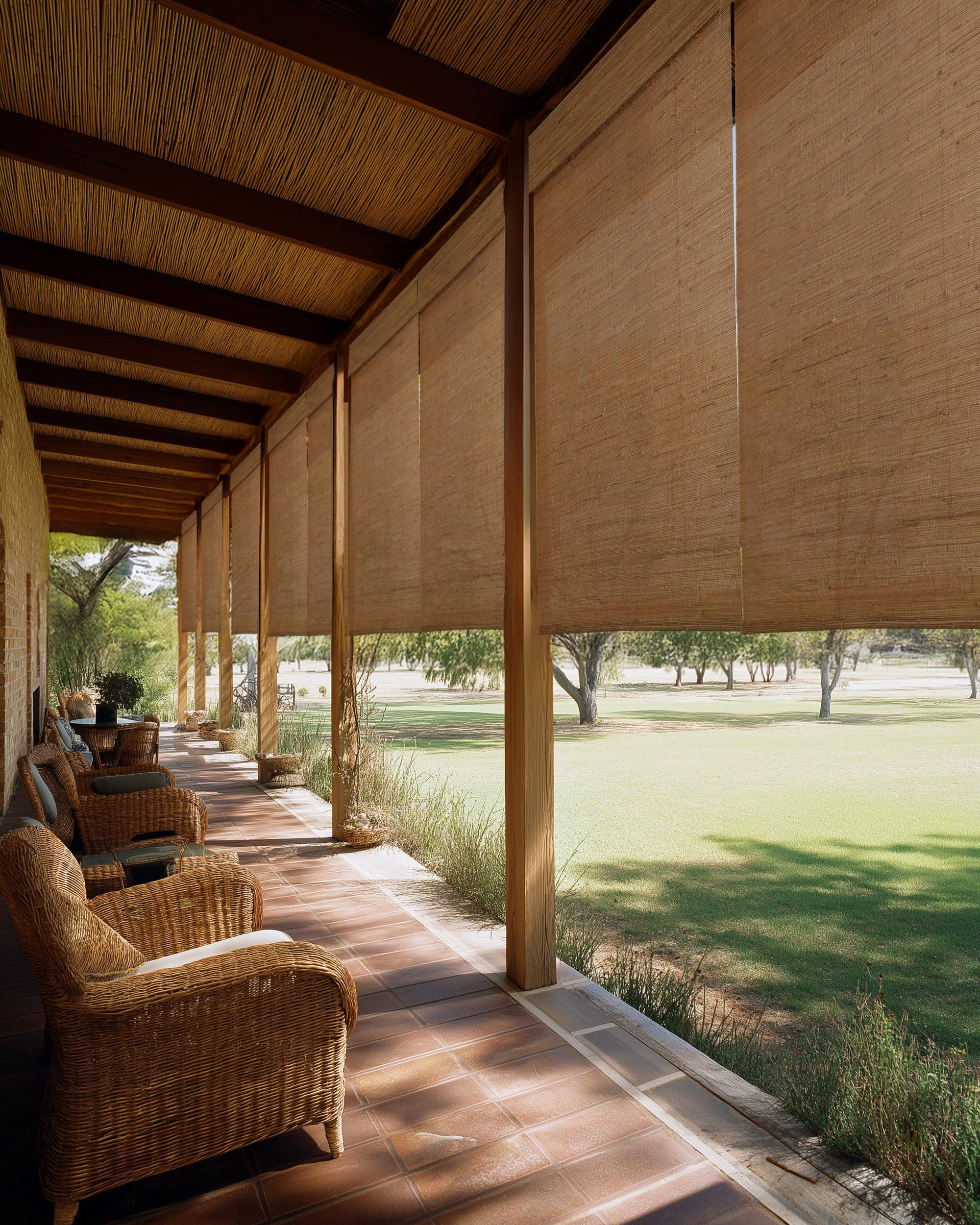 Mia Jute Outdoor Woven Shade - Sand | TheHues