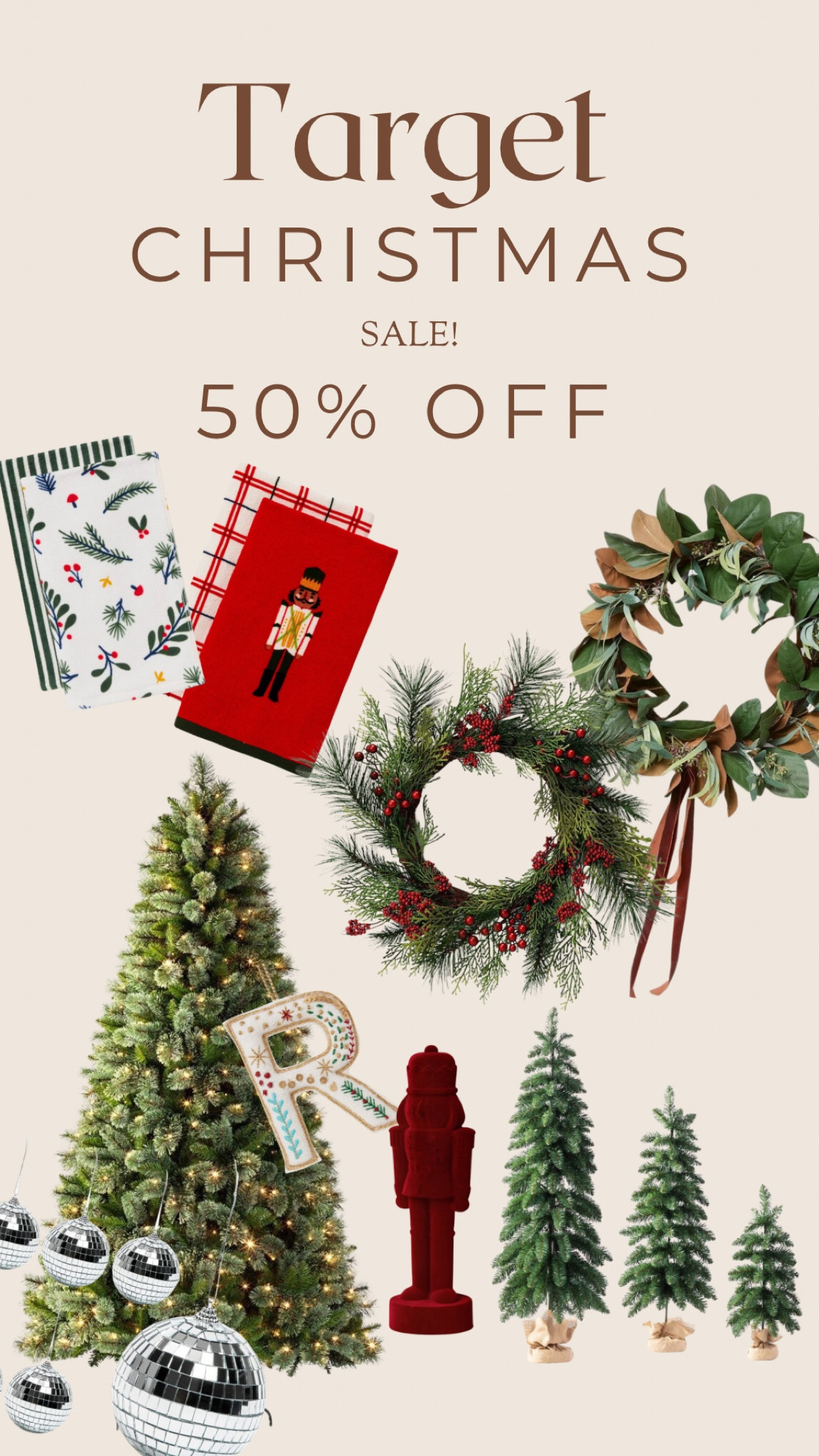 Target 50% Christmas Sale!

These are things I have purchased for my home for Christmas! If you are looking for classic Christmas Decor that will carry you through the years shop these items! 

#LTKSeasonal #LTKSaleAlert #LTKHoliday