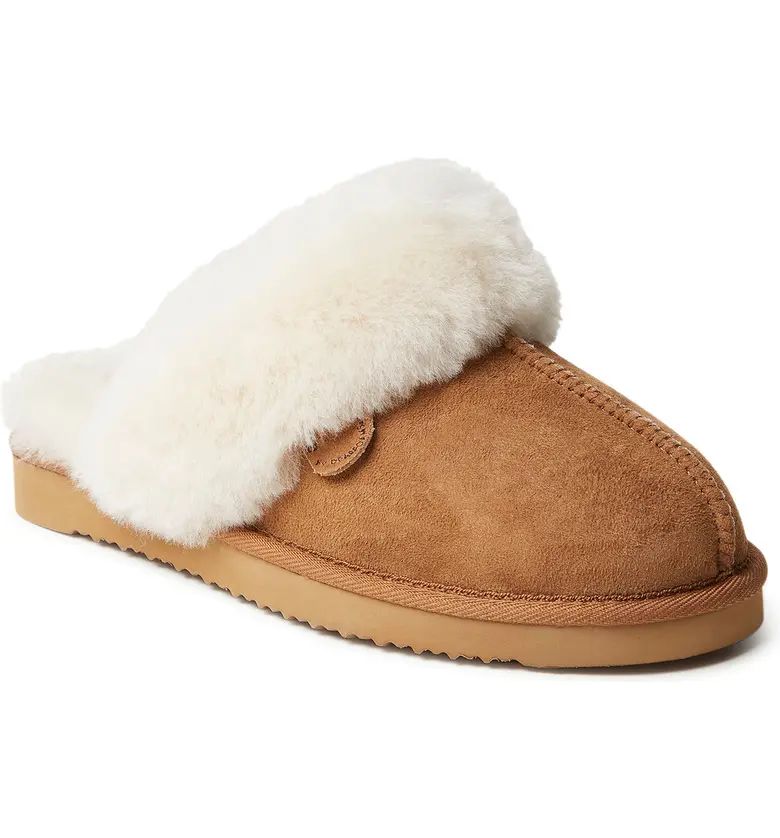 FIRESIDE BY DEARFOAMS Sydney Water Resistant Genuine Shearling Scuff Slipper - Wide Width Availab... | Nordstrom Rack