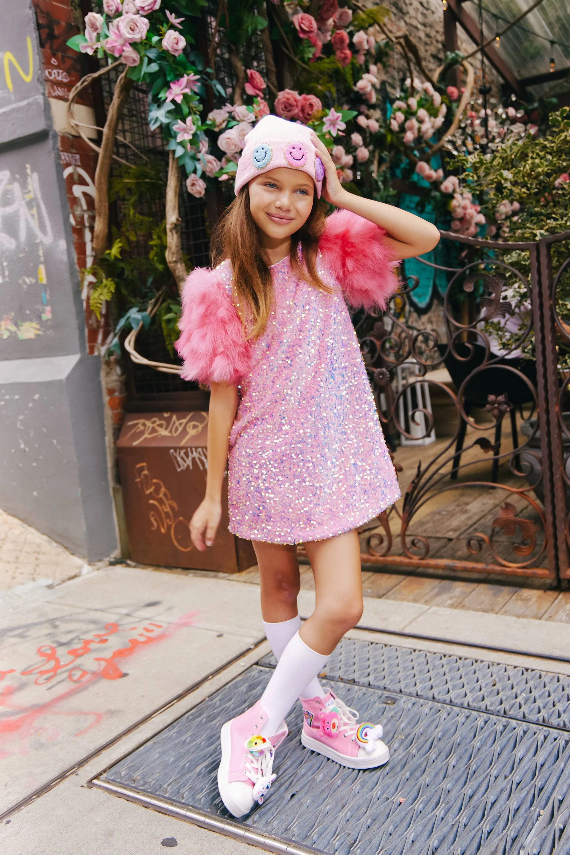 Rose Feather Party Dress | Lola + The Boys