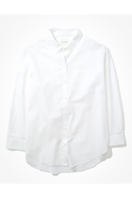AE Oversized Oxford Button-Up Shirt | American Eagle Outfitters (US & CA)