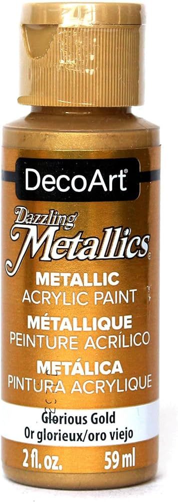 DecoArt DM-DA071 Dazzling Metallics 2-Ounce Glorious Gold Acrylic Paint | Amazon (US)