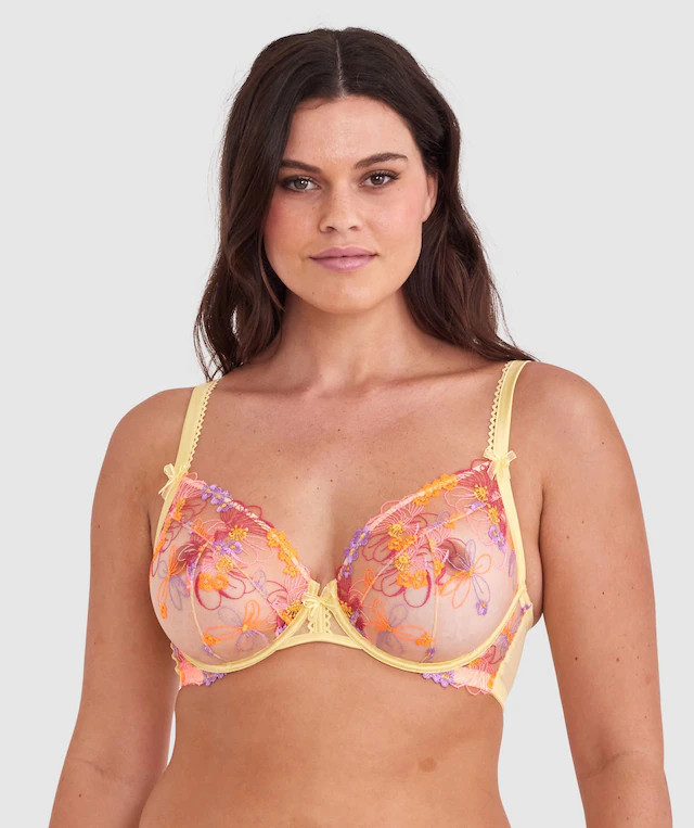 Enchanted Mi Amor Underwire - Yellow/ Multicolour | BRAS N THINGS 