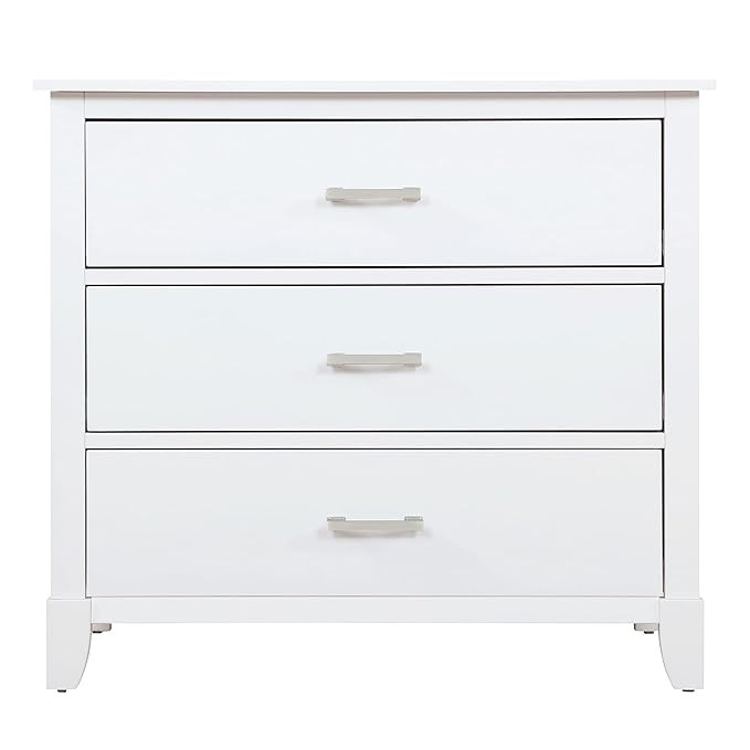 Universal 3 Drawers Chest | Kids Bedroom Dresser | Three Drawers Dresser Mid Century Modern, Whit... | Amazon (US)