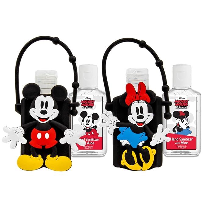 DISNEY Portable Hand Sanitizer with Holder - Travel Sized Flip Cap Bottles - Clip on Backpacks - ... | Amazon (US)