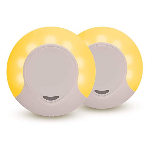 Sleep Aid Amber Night Light Plug in with Dusk to Dawn Sensor, Low Blue LED Promotes melatonin Production and Healthy Sleep, ON-Off-Auto Toggle, 2-Pack | Amazon (US)