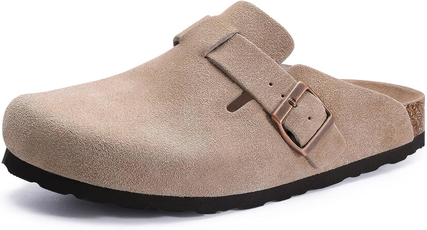 Asgard Women's Suede Clogs Leather Mules Arch Support Potato Shoes with Comfort Cork Footbed - Wi... | Amazon (US)
