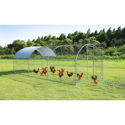 Large Chicken Coop, Upgrade Three Support Steel Wire Impregnated Plastic Net Cage, Oxford Cloth Silver Plated Waterproof UV Protection | Target