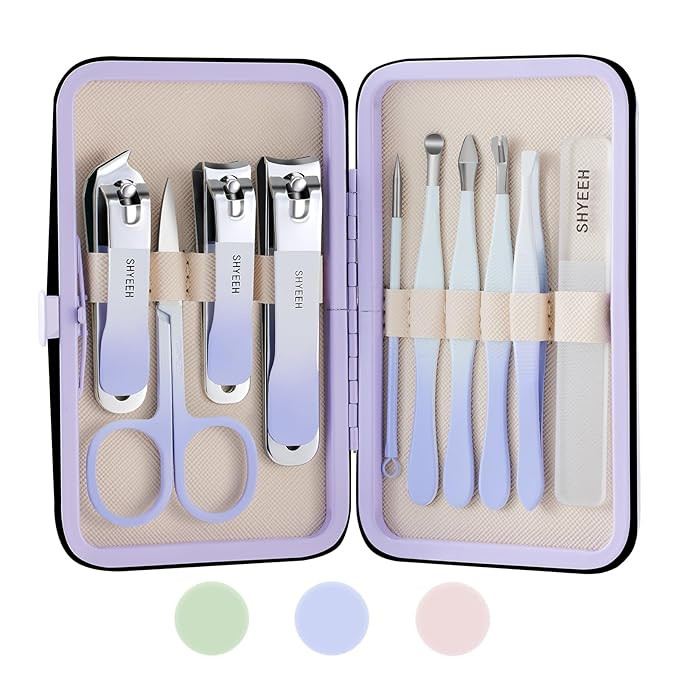 Manicure Set, 10 pcs High-Carbon Steel Nail Clippers Set, Portable Mini Manicure and Pedicure Kit... | Amazon (US)