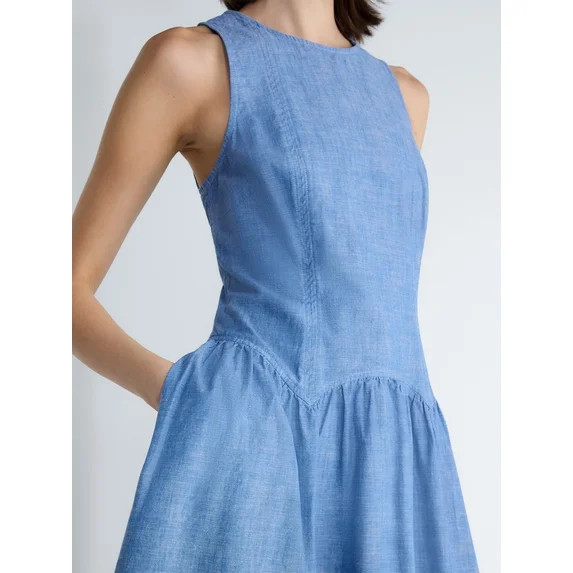 Free Assembly Women’s and Women's Plus Sleeveless Cotton Racer Back Maxi Dress, Sizes XS-4X | Walmart (US)