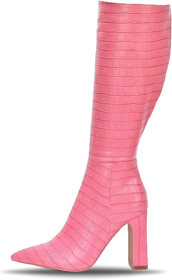 Cape Robbin Saywhat Mid Calf Boots for Women - Womens Mid Calf Boots with Chunky Block Heel - Sty... | Amazon (US)