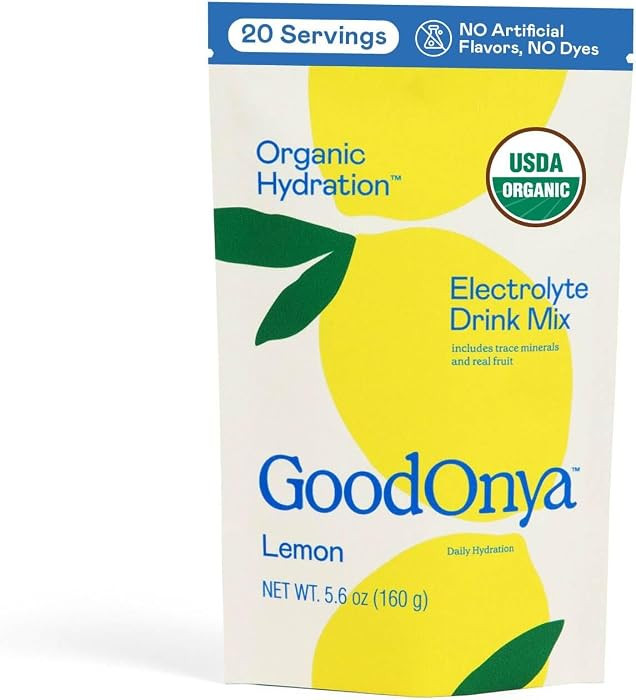 GOODONYA Organic Hydration Electrolyte Drink Mix, Certified Organic Hydration Powder, Non-GMO, Bi... | Amazon (US)