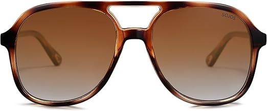 SOJOS Retro Polarized Aviator Sunglasses for Women Men Classic 70s Vintage Trendy Square Aviators... | Amazon (US)