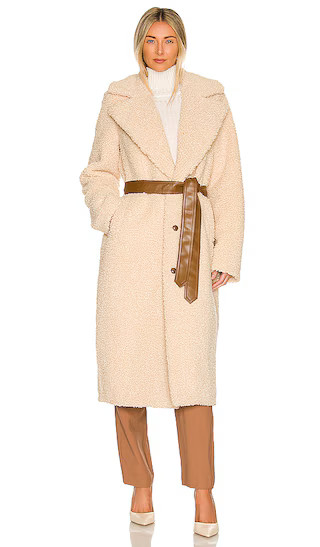 Issy Faux Fur Coat in Egret | Revolve Clothing (Global)