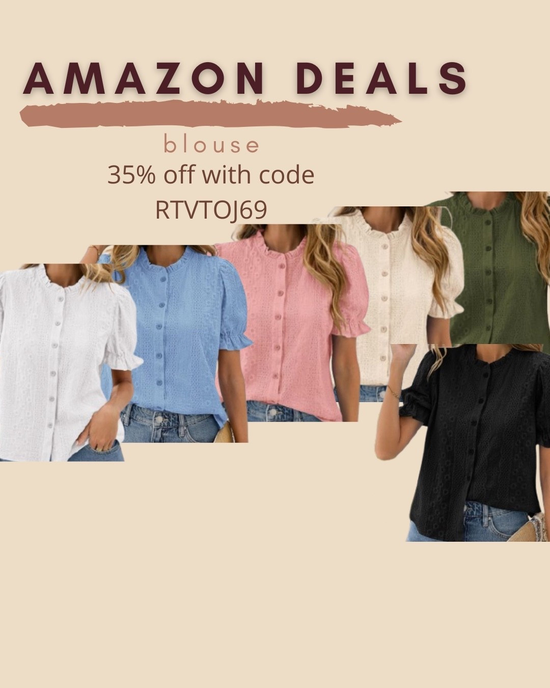 $20 ends 5/24

Amazon fashion
Amazon deals
Puff sleeve blouse
Workwear top

#LTKSaleAlert #LTKWorkwear