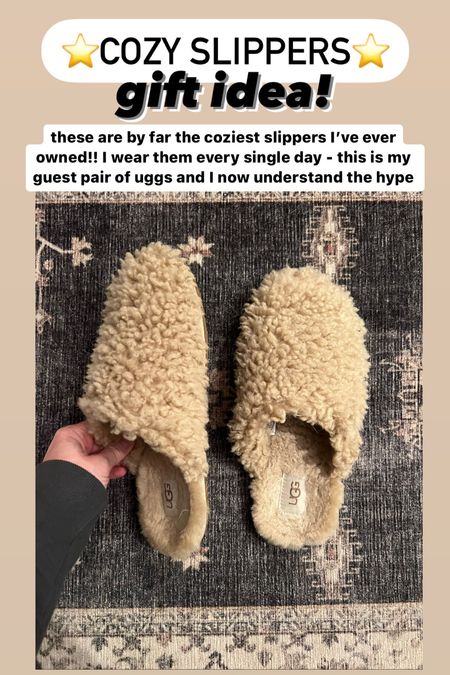 I wear my slippers everyday!! They’re so soft cuz they’re Sherpa inside. I now understand the ugg hype!! I’m a 6.5 and 7 fits me perfectly. These are such a good gift idea!! 

#LTKshoecrush #LTKGiftGuide #LTKHoliday