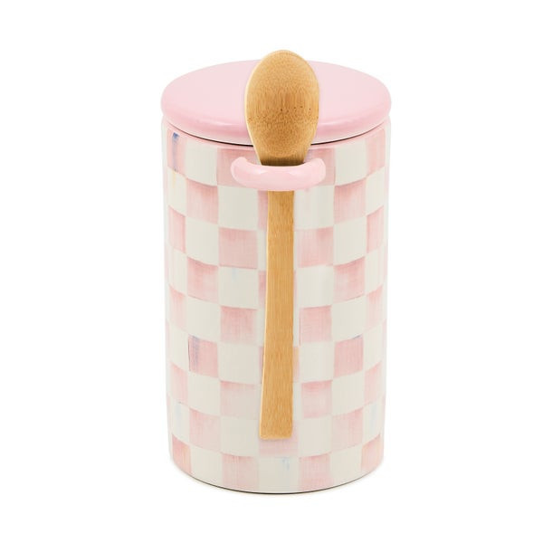 MacKenzie-Childs Rosy Check Farmhouse Canister | MacKenzie-Childs