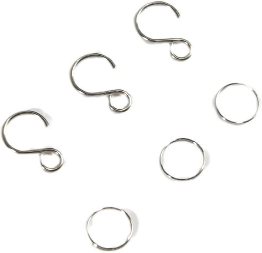 300pcs Stainless Steel Split Rings Connectors and Crystal Bead Curtain S Shape Hooks for Chandeli... | Amazon (US)