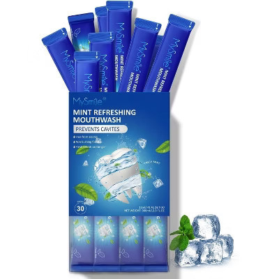 MySmile Mouthwash for Adults, Helps Kill 99% of Bad Breath Germs, Fresh Mint, 30 Pack | Target