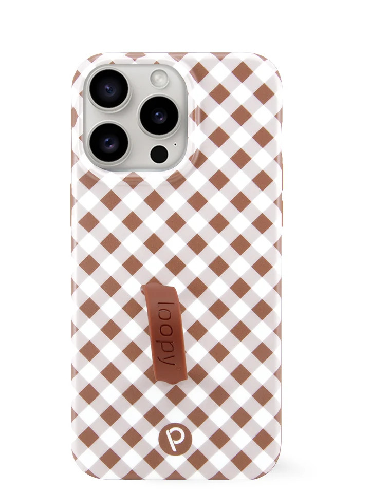 Loopy Cases - Brown Gingham | Loopy Cases