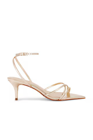 Schutz Desiree Mid Sandal in Platina from Revolve.com | Revolve Clothing (Global)