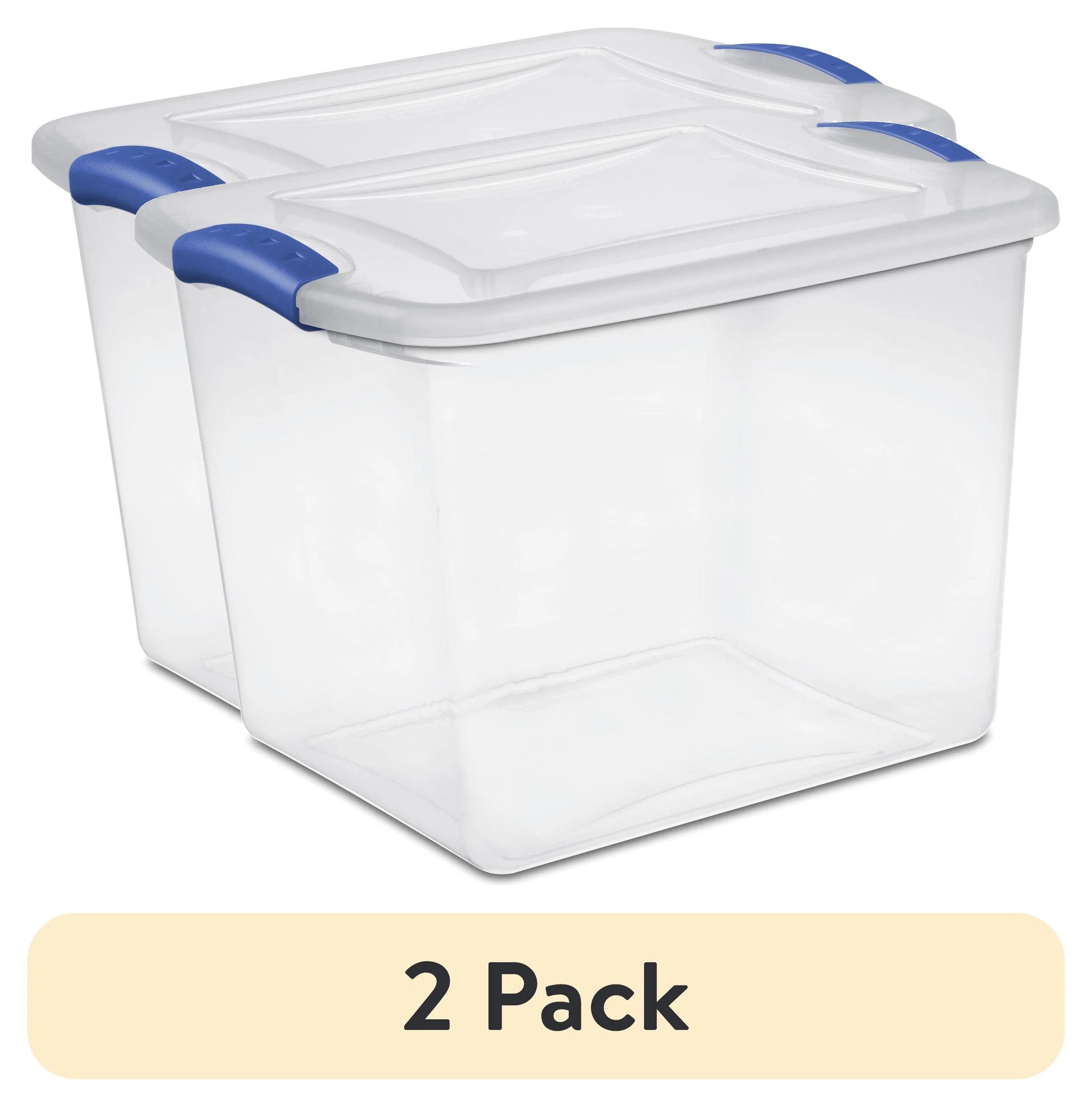 (2 pack) Sterilite 27 Quart Stadium Blue Latch Box | Walmart (US)